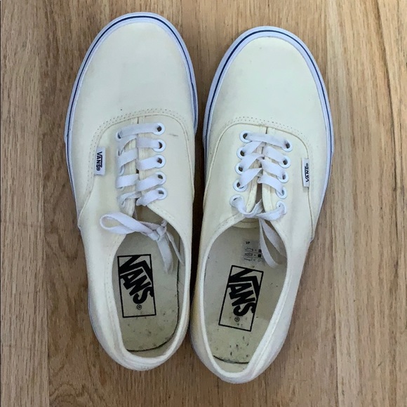 cream colored vans shoes